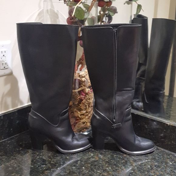 Rag and Bone Lilford Black Leather Boots Size 38 EU 8 US - Picture 3 of 9